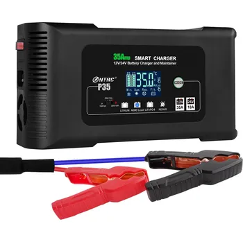 Nabíječka autobaterie Nabíječka mikroprocesor 35A 12V nebo 24V (18A) PB/GEL/AGM/LiFePO4 LCD displej (Nabíječka pro LiFePO4 baterie, nabíječka baterií 12V)