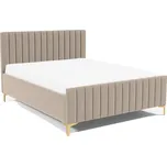 Eka Čalouněná postel SUTRA+ 180x200 cm Barva látky Trinity: (2303) Světlá béžová, Úložný prostor: S kovovým rámem úložného prostoru