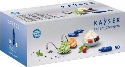 Šlehačkové bombičky Kayser 7.5 g N2O, 50 ks (na jedno použití) Sleva 70Kč