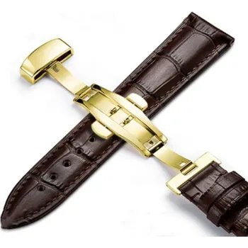 Řemínek na hodinky Amparo Miranda® Řemínek na hodinky PD235 brown/gold, Šířka řemínku 22 mm