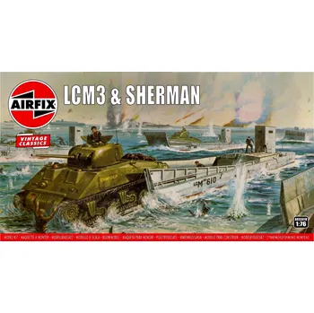 Plastikový model LCM3 & Sherman Tank (Airfix 1:76)