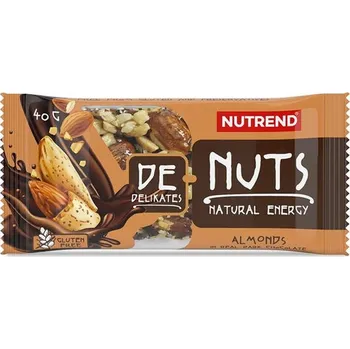 Nutrend DeNuts, 40 g, slané arašídy v hořké čokoládě