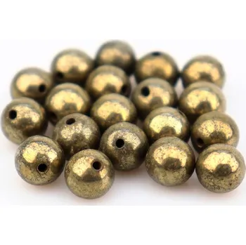 Korálek Pro Háčkování Pyrit přírodní 8 mm