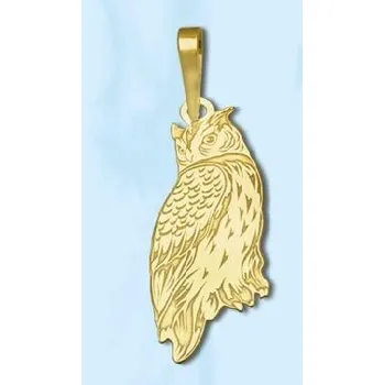 Přívěsek Zlatý přívěšek sova PA0829 + dárek zdarma
