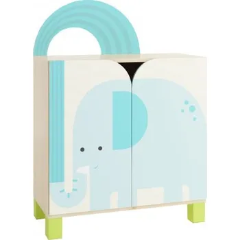 Dětská skříň Skříň policová (slon, SAFARI) nožičky