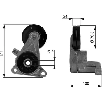 Napínák, žebrovaný klínový řemen GATES T38437