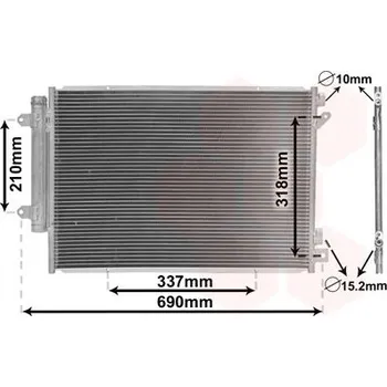 Výparník klimatizace Kondenzátor, klimatizace VAN WEZEL 52015702
