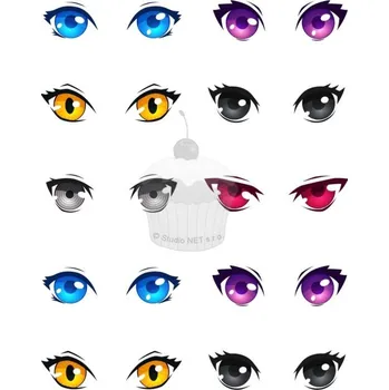 Jedlá dekorace na dort Caketools Jedlý papír "Oči cartoon - manga 3" A5