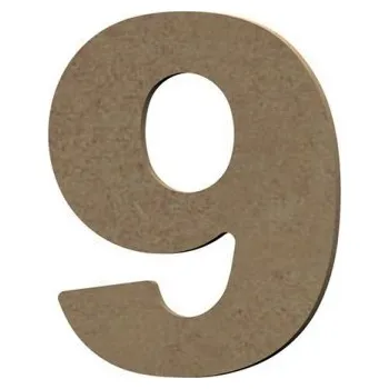 Dřevěný výřez k dekoraci Gomille, 8 cm – číslo 9