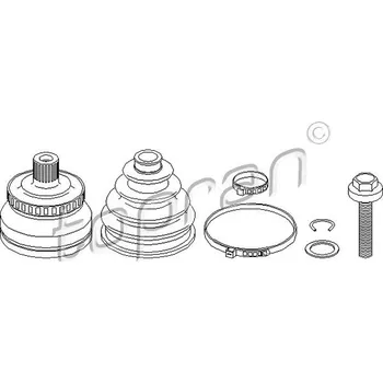 Poloosa kola Sada kloubů, hnací hřídel, , 893498099M, 893498099MV, 893498099MX, 895498099A, TOPRAN, 104 335