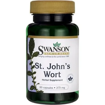 Přírodní produkt Swanson St. John's Wort (Třezalka tečkovaná), 375 mg, 60 kapslí