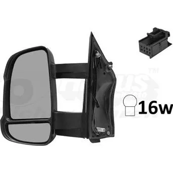 Auto zrcátko Vnější zpětné zrcátko VAN WEZEL 1651811