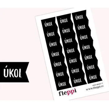 samolepka Fleppi Samolepky Školní - úkol Barva samolepek: černá
