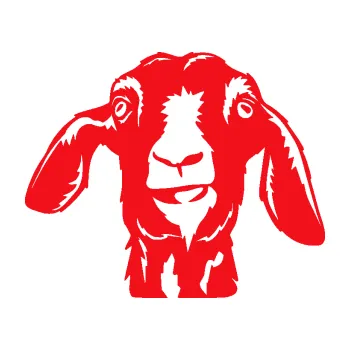 Samolepící dekorace SAMOLEPKA Koza 003 levá (10 - červená) NA AUTO, NÁLEPKA, FÓLIE, POLEP, TUNING, VLASTNÍ TEXT, TISK, AUTOSAMOLEPKY.cz, POLEPY, OBRÁZEK, LOGO, SAMOLEPKY