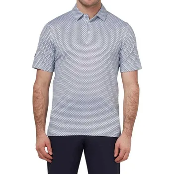 Pánské tričko Callaway Trademark Ombre Chev Print pánské polo, bright white pánské, XS