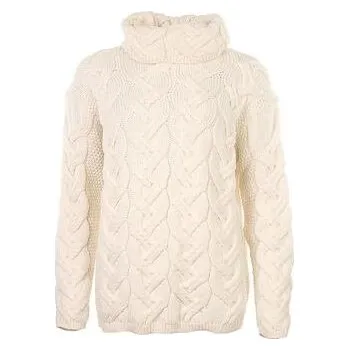 Dámský svetr Vlnka Dámský vlněný svetr Vlnka S03 přírodní velikost oblečení L