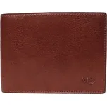 Luxusní hnědá hladká kožená peněženka Marta Ponti no. B202