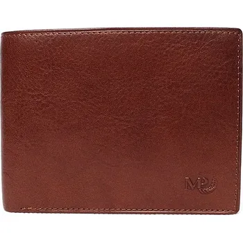 Peněženka Luxusní hnědá hladká kožená peněženka Marta Ponti no. B202