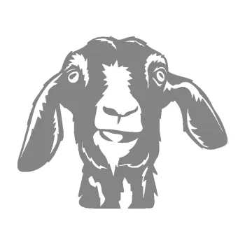 Samolepící dekorace SAMOLEPKA Koza 003 pravá (17 - šedá) NA AUTO, NÁLEPKA, FÓLIE, POLEP, TUNING, VLASTNÍ TEXT, TISK, AUTOSAMOLEPKY.cz, POLEPY, OBRÁZEK, LOGO, SAMOLEPKY