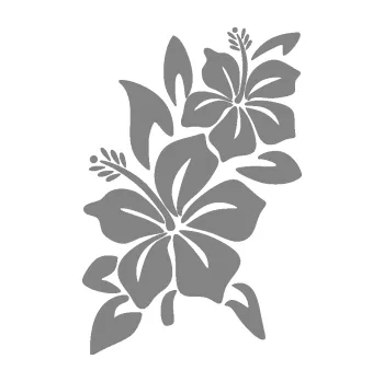 Samolepící dekorace SAMOLEPKA Květina dekor 033 levá ibišek (17 - šedá) NA AUTO, NÁLEPKA, FÓLIE, POLEP, TUNING, VLASTNÍ TEXT, TISK, AUTOSAMOLEPKY.cz, POLEPY, OBRÁZEK, LOGO, SAMOLEPKY