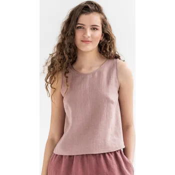 Dámská halenka Magic Linen Lněný top PAROS v barvě woodrose Velikost: L