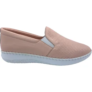 Dámské polobotky Dámské kožené mokasíny Looke 437 růžové Velikost: 39 (EU)