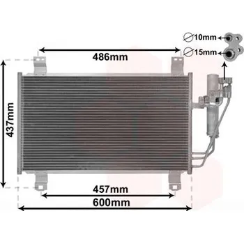 Výparník klimatizace Kondenzátor, klimatizace VAN WEZEL 27015701