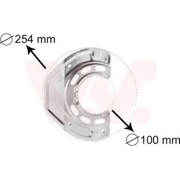 Brzdový kotouč Ochranný plech proti rozstřikování, brzdový kotouč VAN WEZEL 3766371