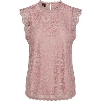 Dámské tričko STARORŮŽOVÝ KRAJKOVÝ TOP Pieces