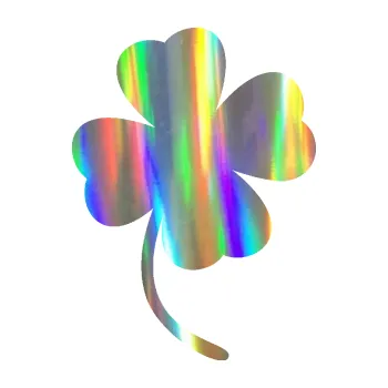 Samolepící dekorace Čtyřlístek 004 pravá (93 - Holografická) SAMOLEPKA NA AUTO, NÁLEPKA, FÓLIE, POLEP, TUNING, VLASTNÍ TEXT, TISK, AUTOSAMOLEPKY.cz, POLEPY, OBRÁZEK, LOGO, 3D STICKERS