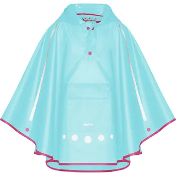 Pláštěnka Dětské poncho pončo do deště Playshoes neon AQUA