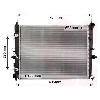Chladič motoru Chladič, chlazení motoru VAN WEZEL 17012714