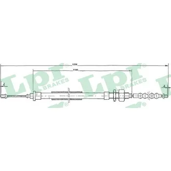 Lanko parkovací brzdy Tažné lanko, parkovací brzda, , 96026873, LPR, C0115B