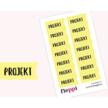 samolepka Fleppi Samolepky Školní - projekt Barva samolepek: pastelově žlutá