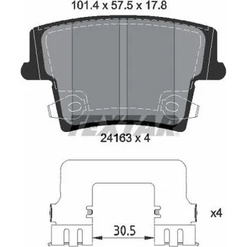 Brzdová destička Sada brzdových destiček, kotoučová brzda TEXTAR 2416303