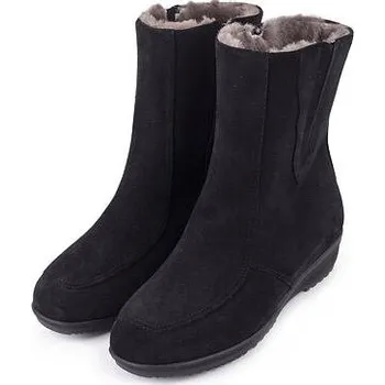 Dámská zimní obuv Vlnka Dámské kožené zimní boty s ovčí vlnou Monika černá velikost obuv dospělí 37