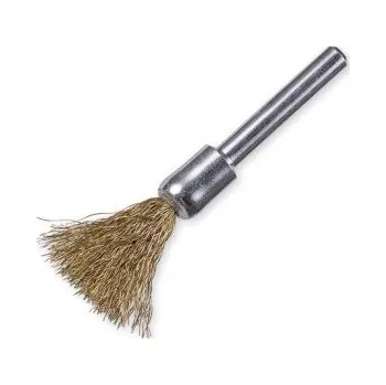 Drátěný kartáč Kartáč koncový 10mm na stopce nesplétaný , vlnitá mosaz 0,20mm KA-1533088