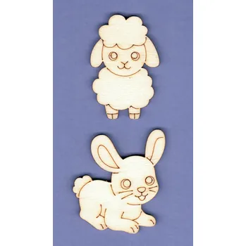 My80, Sada-výřez z překližky, ZAJÍČEK A OVEČKA,2ks