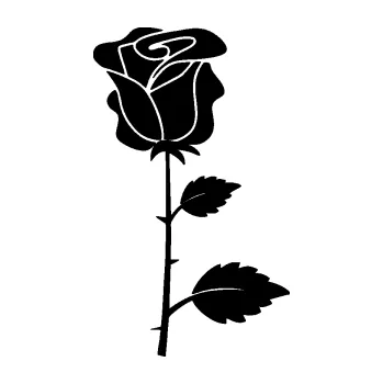 Samolepící dekorace SAMOLEPKA Růže 007 pravá (01 - černá) NA AUTO, NÁLEPKA, FÓLIE, POLEP, TUNING, VLASTNÍ TEXT, TISK, AUTOSAMOLEPKY.cz, POLEPY, OBRÁZEK, LOGO, SAMOLEPKY