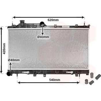 Chladič motoru Chladič, chlazení motoru VAN WEZEL 51002066