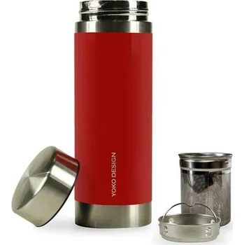 Termoska Yoko Design termoska se sítky na louhování čaje 0,35l