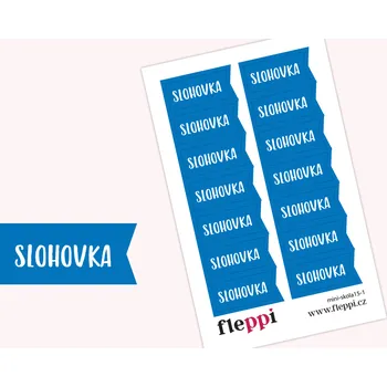 Fleppi Samolepky Školní - slohovka Barva samolepek: modrá
