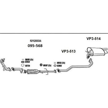 Filtr pevných částic filtr pevných čás. výroba AS Bosal 97-568A