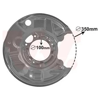 Autodíl Ochranný plech proti rozstřikování, brzdový kotouč VAN WEZEL 3032374