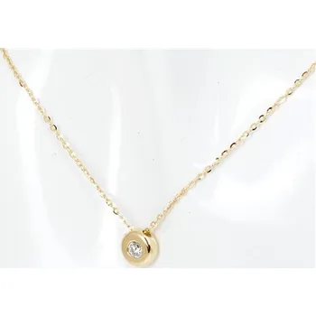 Šperk Zlatý náhrdelník se zirkonem ZLNAH090F + DÁREK ZDARMA