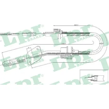 Spojkové lanko Tazne lanko, ovladani spojky, , 50011681, LPR, C0063C