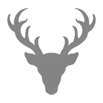 Samolepící dekorace SAMOLEPKA Jelen trofej 003 (17 - šedá) NA AUTO, NÁLEPKA, FÓLIE, POLEP, TUNING, VLASTNÍ TEXT, TISK, AUTOSAMOLEPKY.cz, POLEPY, OBRÁZEK, LOGO, SAMOLEPKY