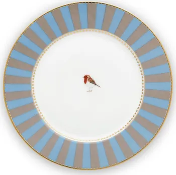 Talíř PIP Studio Talíř mělký Love Birds modrá-khaki 17cm 51.001.239