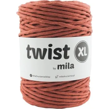 Příze MILA macramé šňůra TWIST XL 5mm Měděná