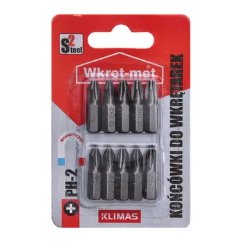 Bit Klimas 10 dílny blister bitů PH2, délka 25mm